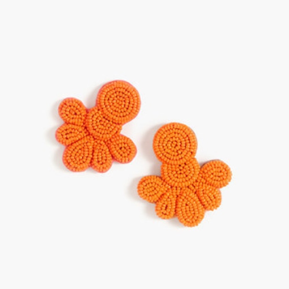 JCREW Leather Beaded Earrings